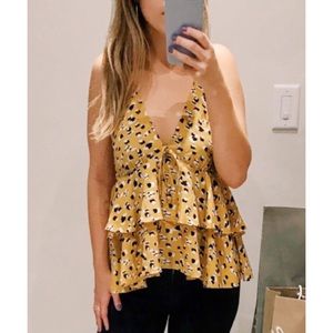 Yellow Leopard Print Tank